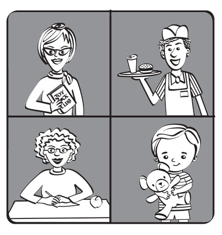 B&W characters